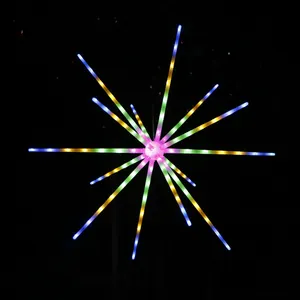 Meteor luz de estrelas led rgb, efeito de fogos de artifício, natal, decoração para o natal