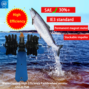 Aérateur à roue à aubes Futi 1HP 0.75kW en acier inoxydable 380V/220V à haute efficacité pour l'aquaculture, pour les étangs de crevettes et de poissons - Product Image 2