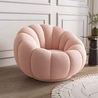 Fauteuil pouf moderne en tissu capitonné avec fonction de relaxation rafraîchissante, design modulaire une place, housse amovible pour salon et maison