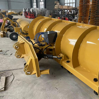 OEM RB Heavy Duty Snow Blade Skid Steer Tractor Attachment Hydraulic Snow Pusher Shovel Penghindar Rintangan Otomatis 2000-3600mm