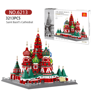 Moscou, Russie. Cathédrale de Basil - Ensemble de construction de petites pièces assemblées de haute précision, jouet en ABS, ornements architecturaux DIY - Product Image 2