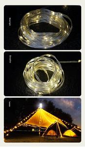 15m fil de cuir extérieur USB Rechargeable batterie intégrée ABS + PC corps d'urgence Camping LED torches lampes de travail lampes de poche - Product Image 3