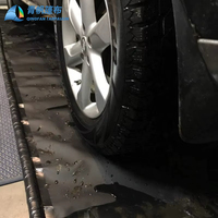 Tapis de sol de garage robuste pour SUV et camion, en PVC tissé, occultant, imperméable, écologique, antidérapant, avec raclette télescopique pour coins, uni
