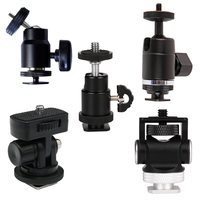 Appareil photo reflex numérique support de cardan universel Flash 360 ° rotatif petit cardan entièrement en métal chaussure chaude matière plastique chaussure chaude très visible