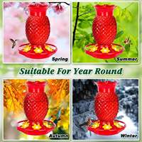 Nouvelle Abreuvoir à Colibris en Plastique Anti-Fuite Facile à Nettoyer Durable Réutilisable Moderne pour Jardin et Cour Extérieure
