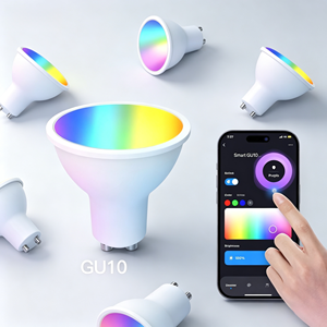 หลอดไฟ LED อัจฉริยะ CCTRGB รองรับ Alexa และ Google Assistant รุ่น Gu10 AC230V 5W สำหรับควบคุมการหรี่แสง วัสดุพลาสติก - Product Image 1
