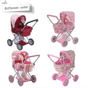 Cochecito <span class=keywords><strong>de</strong></span> Muñecas <span class=keywords><strong>de</strong></span> <span class=keywords><strong>Juguete</strong></span> para Niñas al por Mayor, Nuevo Estilo, Carrito Clásico con Ruedas Grandes para Jugar en Casa - Product Image 6