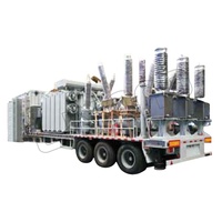 Transformateur de puissance mobile 69 kV 20 000 kVA monté sur remorque pour réseau temporaire