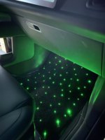 Tapis LED pour voiture à fibres optiques étanches de haute qualité avec contrôle par application, effet ciel étoilé scintillant