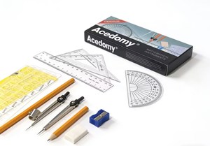 Nouvel ensemble de papeterie scolaire de haute qualité, 13 pièces, ensemble de géométrie en métal pour dessin technique, compas et crayons pour le traçage de cercles - Product Image 3