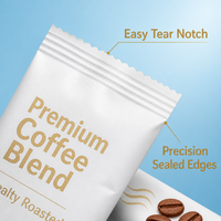 Sachets personnalisés en aluminium pour café en poudre, thé au lait, sucre – Mini-pochettes en bande de qualité alimentaire