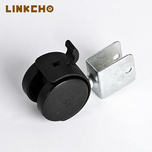 Roulette de frein pivotante en forme de U moderne roue silencieuse universelle en nylon 1.5 pouces école salle de bain salle de sport chaise de bureau poulie valise basse - Product Image 1