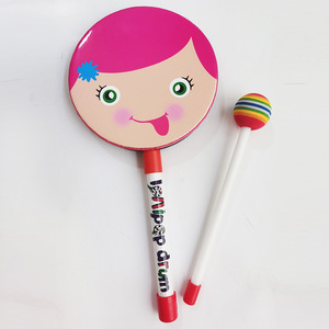 Wholesale Orff Musical Percussion Instrument 6-Inch Colorful Hand <b>Drum</b> Toy Hand <b>Drum</b> with Wooden Sticks Educational Musical toy - Product Image 2