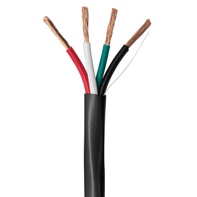 16/4 In-Wall Speaker Wire OFC 4x1.5mm² Hi-Fi Audio Cable 4 Conductors 16 AWG, 500ft for Speakers and Audio, Indoor Appliance