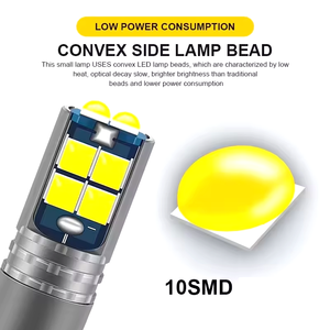 Nouveau <span class=keywords><strong>T10</strong></span> LED Canbus W5W 3030 10SMD 194 168 12V voiture lumière intérieure plaque d'immatriculation dôme lampes de lecture dégagement lumière côté lampe - Product Image 3