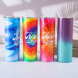 Wholesale <b>Bulk</b> Custom Logo Straight Insulated <b>Stainless</b> <b>Steel</b> <b>20Oz</b> Skinny <b>Tumbler</b> with Straw and Lid Eco-Friendly Outdoor Travel - Product Image 3