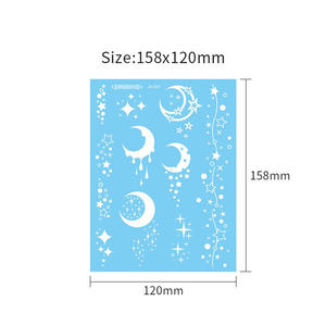 Autocollants de <span class=keywords><strong>tatouage</strong></span> au henné blanc conception de <span class=keywords><strong>dentelle</strong></span> pour le visage, la main, le <span class=keywords><strong>bras</strong></span> et la clavicule, tatouages temporaires de transfert d'eau avec film PET - Product Image 5