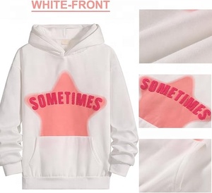Femmes décontracté et à la mode étoile à motifs et imprimé mot sweats à capuche pull mignon sweat haut décontracté - Product Image 2