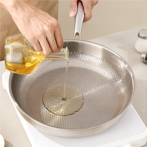 Venta caliente al por mayor 20/24/26/28cm 8 pulgadas/10 pulgadas/12 pulgadas sin recubrimiento <span class=keywords><strong>3</strong></span> capas Tri-ply Acero inoxidable Pan Utensilios de cocina Sartén - Product Image 1