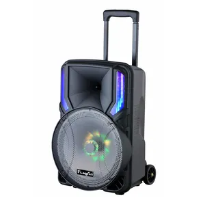 China Fabriek Verkoper Home Theater Draadloze Blue Tooth Indoor Karaoke Party Box Speaker Met Microfoons Rgb Lights Bass