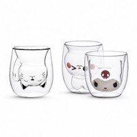Tasses à double paroi personnalisables avec un design d'animaux mignons et créatifs pour boire