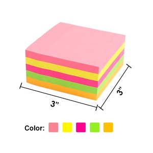 Adesivi di carta Foska, indici adesivi quadrati colorati, blocco note con confezione termoretraibile per cancelleria e forniture scolastiche - Product Image 2