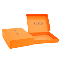 Boîte d'emballage en papier avec impression UV et estampage à chaud, boîte à courrier ondulée rose avec logo personnalisé