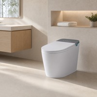 WC intelligent avec bidet intégré, chasse d'eau automatique, siège chauffant, télécommande, en céramique, à poser au sol