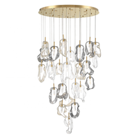 Taille personnalisée Moderne Minimaliste Escalier Lustres Villa Salon Simple Salle À Manger Verre LED MULTI DROP Suspension