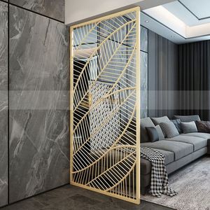 EX251 Modern Style Stainless Steel Partition Screen Laser Cut Foldable Multi-Functional Artistic Durable Irregular <b>Room</b> <b>Divider</b> - Product Image 5