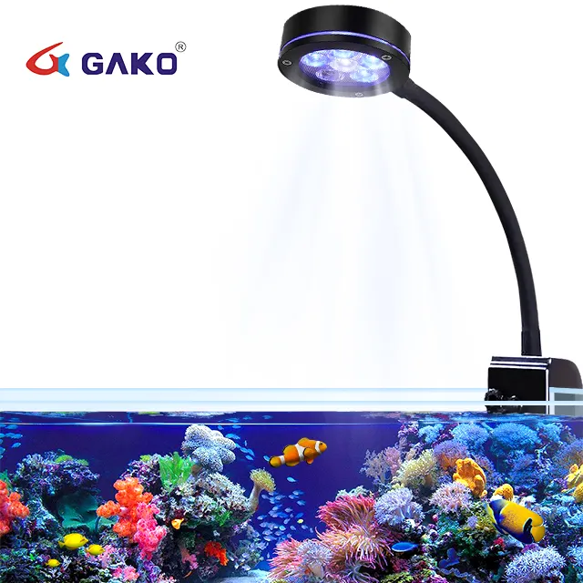 نانو حوض السمك الشعاب البحرية أضواء ، التبديل على الحبل إضاءة المربى المائي ، 12V ، 1A ، الألومنيوم مقشر سبائك ل الشعاب المرجانية البسيطة خزان