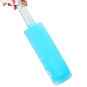 Botellas de <span class=keywords><strong>Vodka</strong></span> de Vidrio Delgado de Lujo con Logotipo y Etiqueta Personalizados, Botellas de Vidrio Esmerilado Azul para Vino de 750 ml, 700 ml y 500 ml - Product Image 5