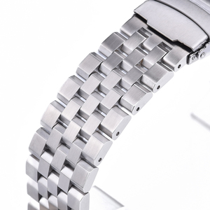 Bracelet de montre JUELONG en acier inoxydable 304L massif, 20 mm 22 mm, bracelet à cinq maillons en métal avec libération rapide - Product Image 2