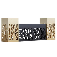 Kit de pots à fleurs rectangulaires suspendus contemporains en aluminium sur mesure, pour l'intérieur, la maison, le jardin, les arbres, des jardinières décoratives