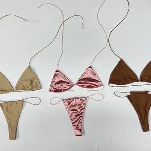 Traje de Baño de Diseño Personalizado, Marca Privada, Bikini Sexy para Mujer, Micro Bikini Sólido, Traje de Baño para Mujer - Product Image 2