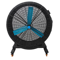Ventilateur industriel professionnel à grand débit d'air, mobile et sans balais, pour usine/entrepôt