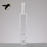 Bouteille à liqueur en verre super flint de haute qualité 700 ml, impression personnalisée pour Tequila, Vodka, Whisky, spiritueux, bouchon en liège, fond épais, vide