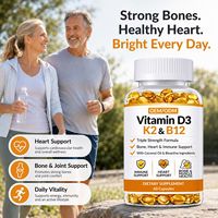 Capsules molles naturelles de Vitamine D3 K2 B12, 60 unités, pour adolescents et adultes, soutien immunitaire, osseux et cardiaque