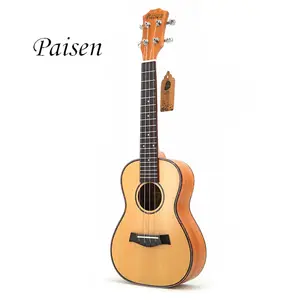 Paisen उच्च गुणवत्ता सस्ते हवाई उठाता ukelele विवरण 23 इंच डबल-पक्षीय सजाना महोगनी coloridos गिटार संगीत कार्यक्रम के लिए