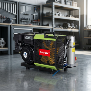 Compresseur d'air portable pour plongée sous-marine APCOM, prix usine, 300 bars, équipement de gonflage d'air respirable pour les clubs de plongée - Product Image 1