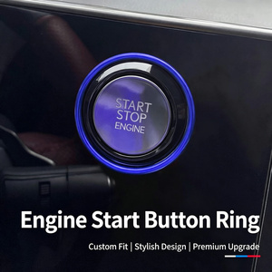 Premium Aluminium Single Color Ignition Start Button Ring Trim for RX350h RX450H RX500H NX260 <b>Interior</b> Mod Decor - Product Image 3