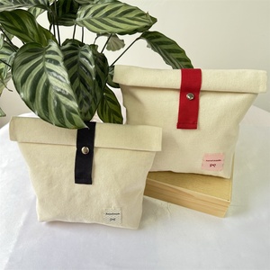BSCI Eco-friendly Canvas Cotton <b>Envelope</b> Purse Dust Bag for <b>Gift</b> Handbag Custom Logo Luxury Canvas Cotton Dust Pouch - Product Image 3