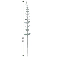 Approvisionnement exclusif transfrontalier : Branche d'eucalyptus artificielle en soie (10-30 cm) pour arrangements floraux DIY - Feuilles et baies d'eucalyptus