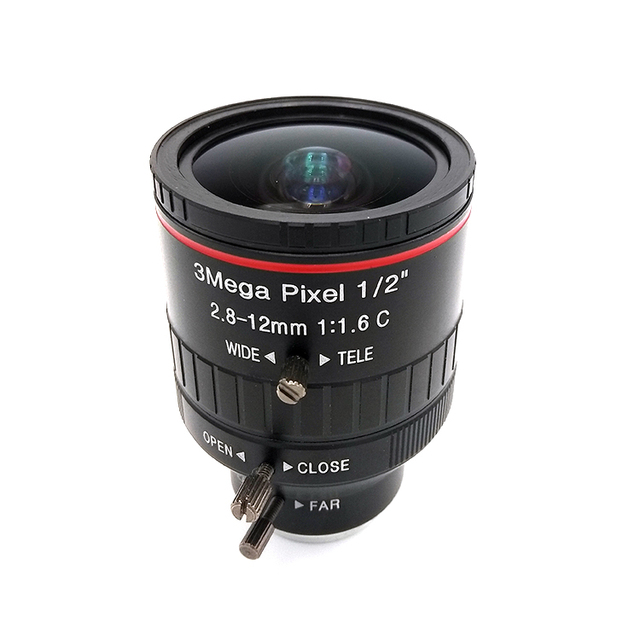 2.8-12mm 1/2" F1.6 3MP Megapixel Manual Iris CCTV Camera Lens for CCTV Security Systems