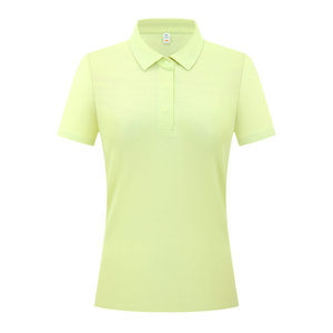 เสื้อโปโลผู้หญิง ไนลอน สีพื้น แขนสั้น ใส่ได้ทุกวัน สีเขียวฟองทะเล สีฟ้าเทอร์ควอยซ์ สีชมพูลายดอกไม้ สีฟ้าสโตนบลู - Product Image 1