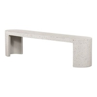 Chaises longues de jardin extérieures, grandes, pour espaces communs, bancs en béton GRC décontractés pour la maison