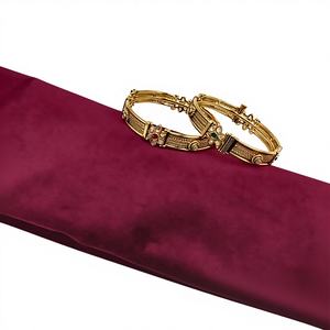 Women's Indian Traditional Gold Plated Engraved Copper Bangles Set for Wedding Gift Party Occasions High Quality - Product Image 1