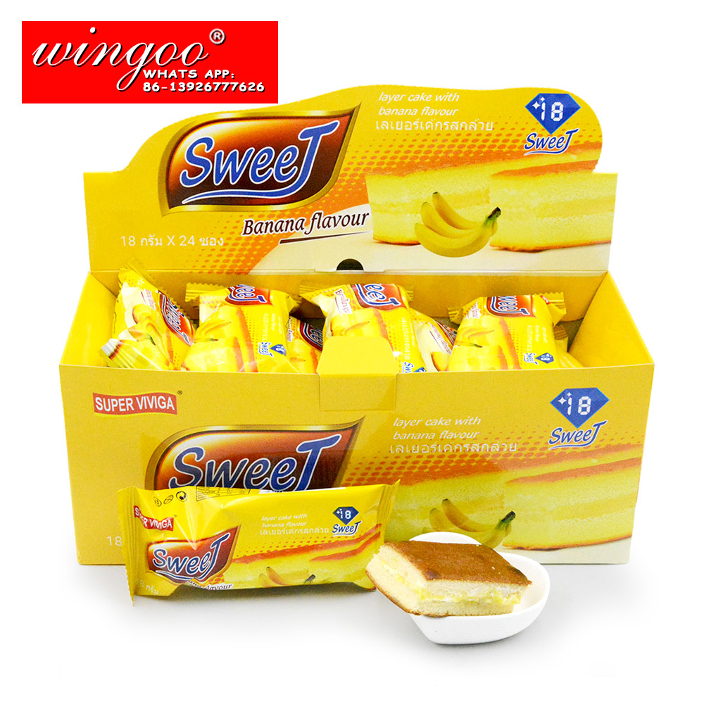 Top Selling Sweet Taste Center Filled Banana Flavor Cake