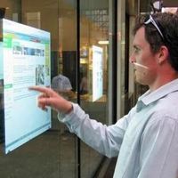 Écrans tactiles interactifs holographiques pour Windows, affichage transparent sur vitre, film électrique transparent avec écran OLED