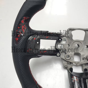 <b>Hot</b> Selling Quality Forged Carbon Fiber Perforated Leather Grip Steering Wheel for Ford Mustang Car Steering Wheel - Product Image 5